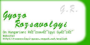 gyozo rozsavolgyi business card