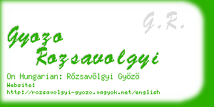 gyozo rozsavolgyi business card